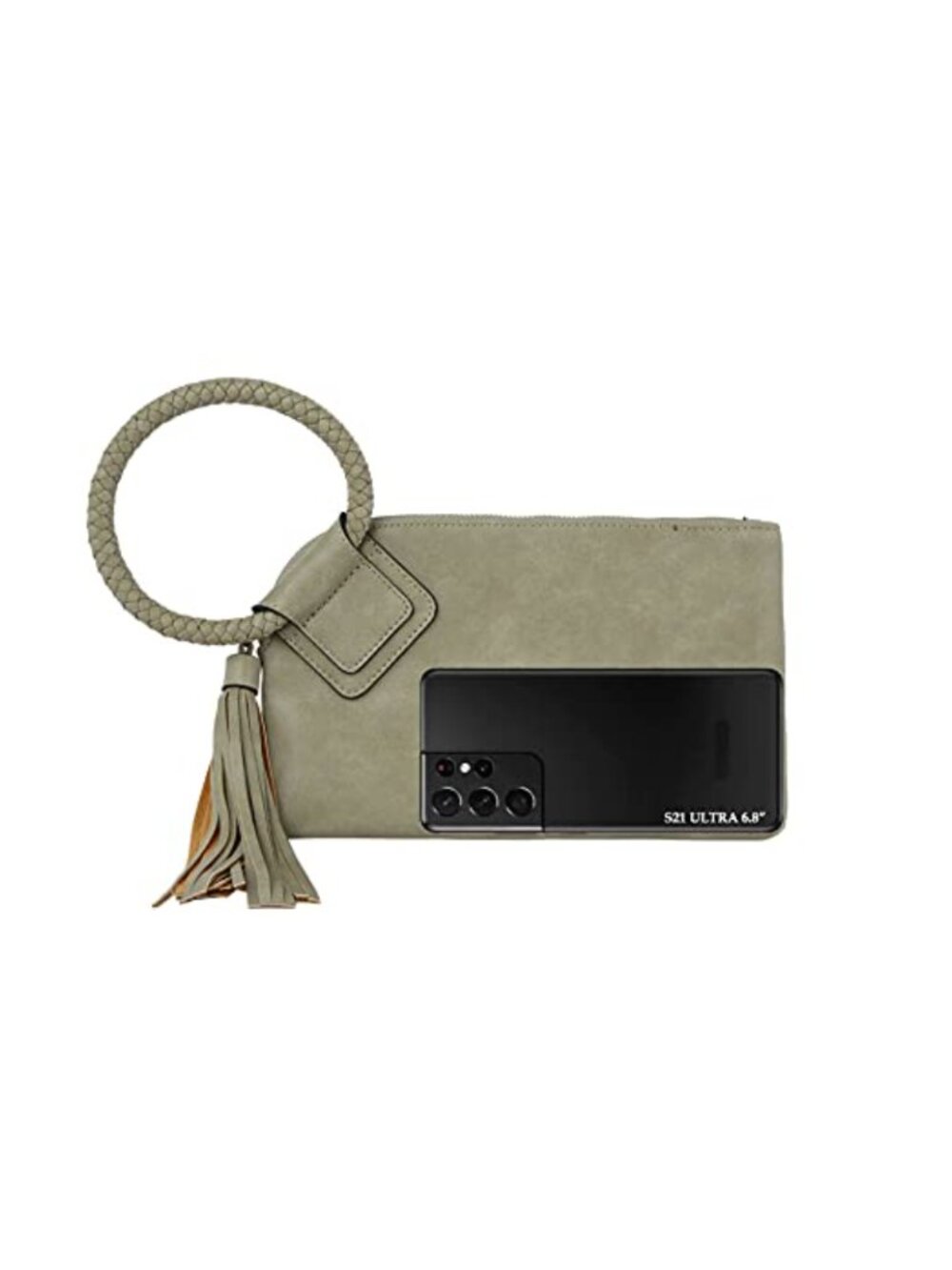 Vegan Faux Leather Wristlet Clutch Wallet with Card Slots Evening Bag - Picture 4 of 6
